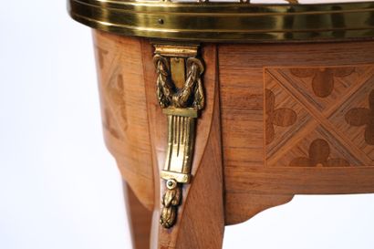 Drum-shaped lounge table in rosewood and...