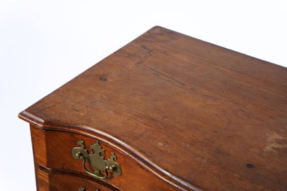 Wood veneer chest of drawers opening in front...