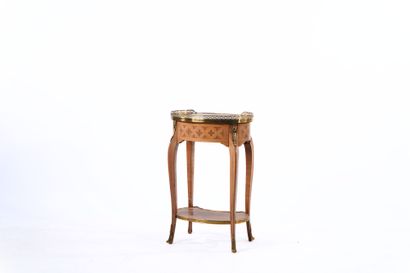 Drum-shaped lounge table in rosewood and...