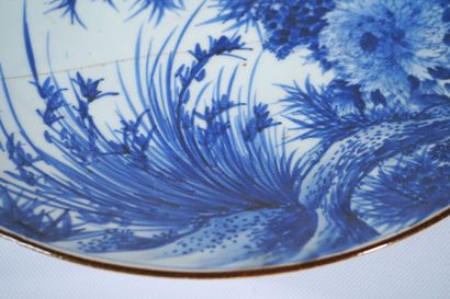 Asia
Large porcelain dish with white-blue...
