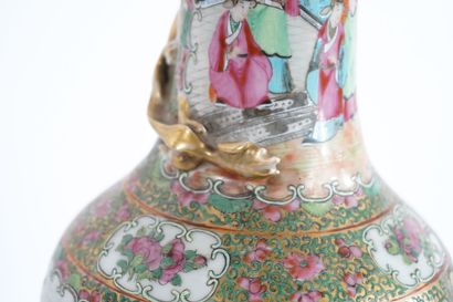 China - Canton
Porcelain vase mounted as...