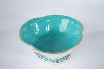 CHINA. 20th century
Polylobed polychrome...