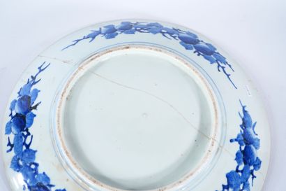 Asia
Large porcelain dish with white-blue...