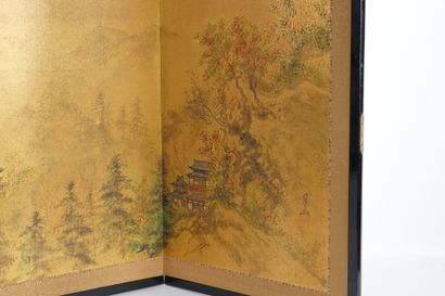 JAPAN 
4-leaf ink-on-silk screen depicting...