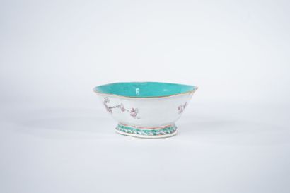 CHINA. 20th century
Polylobed polychrome...