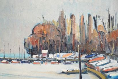 ECOLE DU XXème 
Vue sur les quais 
Huile...