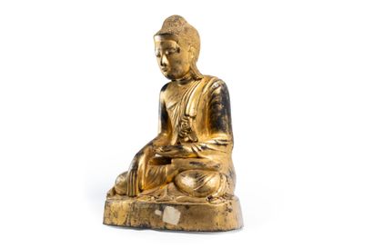 ASIE 
Importante sculpture de bouddha assis...