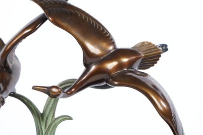 Irénée ROCHARD (1906-1984)
Vol de grues
Bronze...