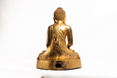 ASIE 
Importante sculpture de bouddha assis...
