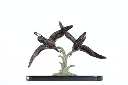 Irénée ROCHARD (1906-1984)
Vol de grues
Bronze...