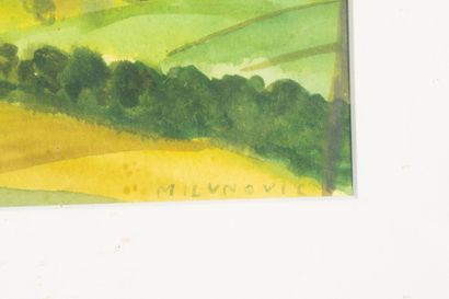 Milo MILUNOVIC (1897-1967)
Paysage vallonné
Aquarelle...