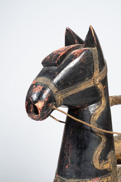 ASIE 
Sculpture d'un cavalier sur son cheval...