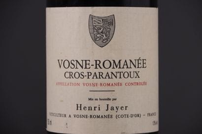 1 bouteille de VOSNE-ROMANEE 1er Cru Cros-Parantoux...