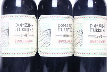 3 bottles of red IROULÉGUY 1991, DOMAINE...