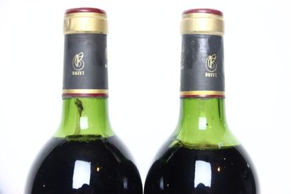 2 bottles of red BUZET 1985, CHÂTEAU DE ...
