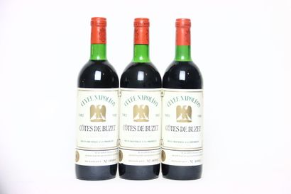 3 bottles of red CÔTES DE BUZET 1983, VIGNERONS...
