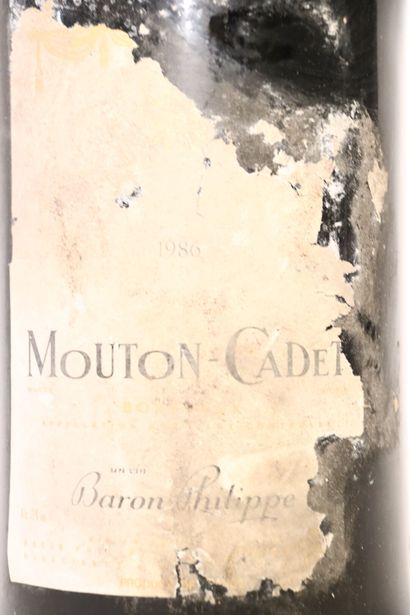 1 jeroboam (3L) of BORDEAUX red 1986 MOUTON-CADET...