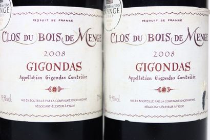 5 bottles of red GIGONDAS 2008, LA COMPAGNIE...