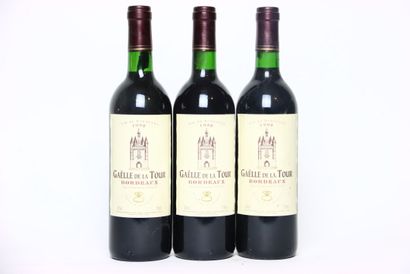 3 bottles of red BORDEAUX 1998, GAËLLE DE...