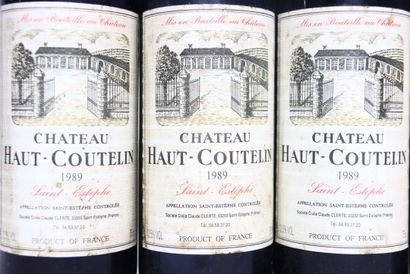 3 bottles of SAINT-ESTÈPHE red 1989, CHÂTEAU...