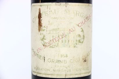 1 bouteille de MARGAUX rouge 1958, CHÂTEAU...