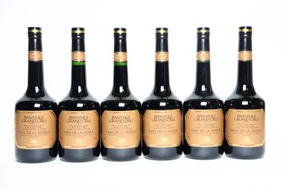 6 bottles of red BANYULS 1997, MAS DE LA...