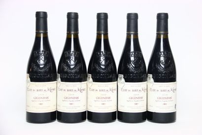 5 bottles of red GIGONDAS 2008, LA COMPAGNIE...