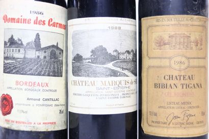 1 bottle of red BORDEAUX 1986, DOMAINE DES...