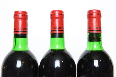 3 bouteilles de LISTRAC rouge 1978, CHÂTEAU...