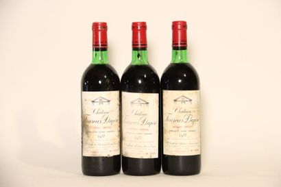 3 bouteilles de LISTRAC-MÉDOC rouge 1977,...