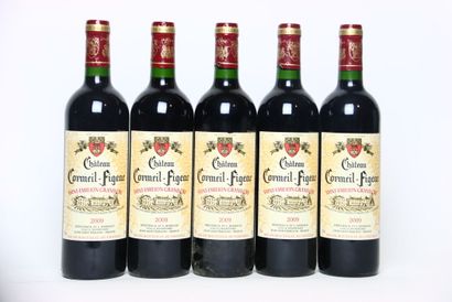 5 bouteilles de SAINT-ÉMILION GRAND CRU rouge...
