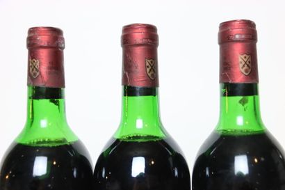 3 bouteilles de MARGAUX rouge 1979, CHÂTEAU...