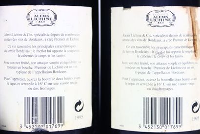 2 bottles of red BORDEAUX 1995, ALEXIS LICHINE.
3...