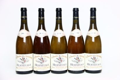 5 bottles of white HERMITAGE 2002, PAUL ...