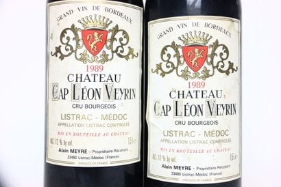 2 magnums LISTRAC-MÉDOC rouge 1989, CHÂTEAU...