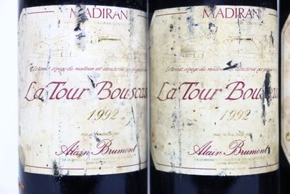 4 bottles of red MADIRAN 1992, LA TOUR BOUSCASSÉ....