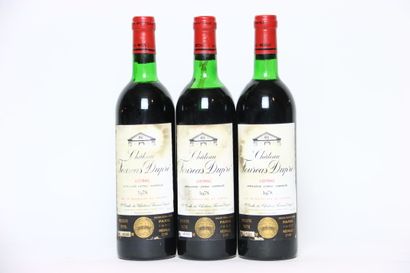 3 bouteilles de LISTRAC rouge 1978, CHÂTEAU...