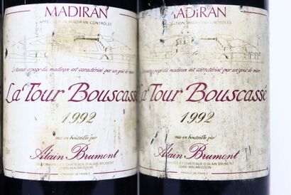 4 bottles of red MADIRAN 1992, LA TOUR BOUSCASSÉ....