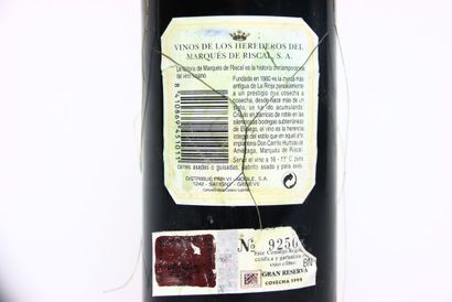 1 bottle of red RIOJA 1999, MARQUÉS DE RISCAL....