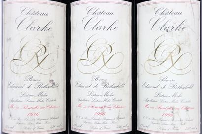 3 bouteilles de LISTRAC-MÉDOC rouge 1996,...