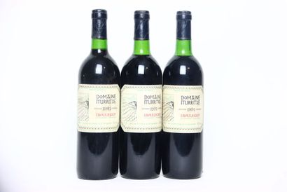 3 bottles of red IROULÉGUY 1991, DOMAINE...