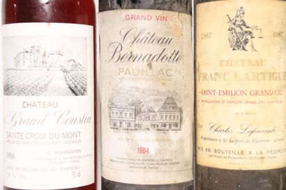 1 bottle of PAUILLAC red 1984, CHÂTEAU BERNADOTTE.
1...