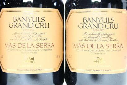 6 bottles of red BANYULS 1997, MAS DE LA...