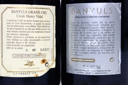 3 bottles of red BANYULS 1997, MAS DE LA...