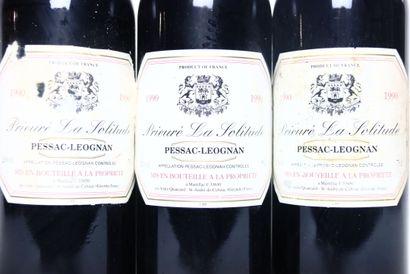 3 bouteilles de PESSAC-LÉOGNAN rouge 1990,...