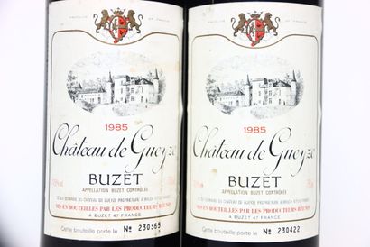 2 bottles of red BUZET 1985, CHÂTEAU DE ...
