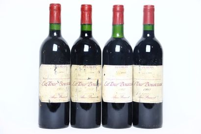 4 bottles of red MADIRAN 1992, LA TOUR BOUSCASSÉ....