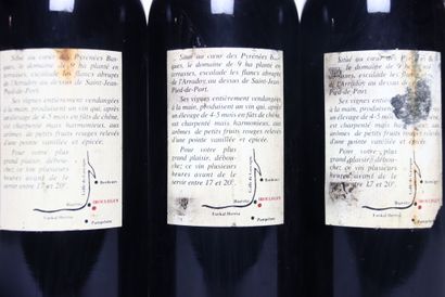 3 bottles of red IROULÉGUY 1991, DOMAINE...