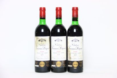 3 bouteilles de LISTRAC rouge 1978, CHÂTEAU...