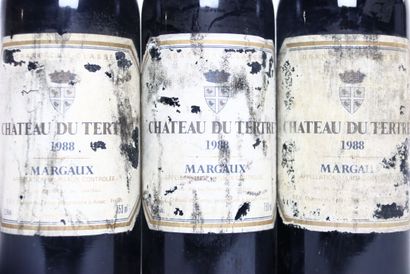 3 bouteilles de MARGAUX rouge 1988, CHÂTEAU...